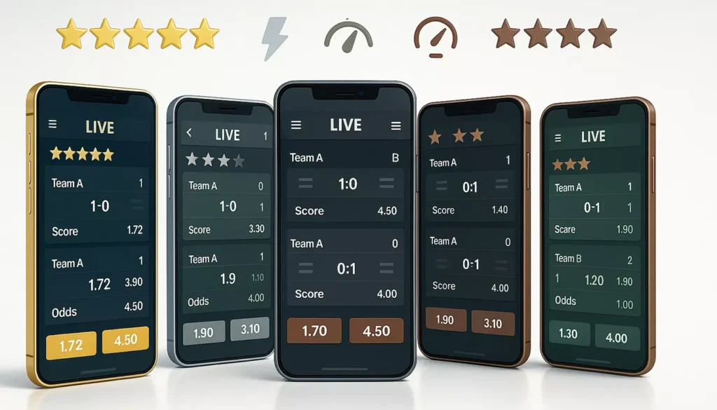 Vergleich der Top Live-Wetten-Anbieter mit Smartphones, Bewertungen und Performance-Indikatoren