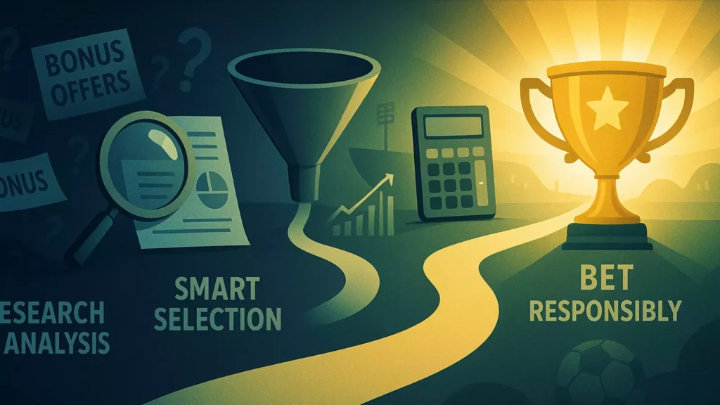 Erfolgsweg bei Sportwetten: vom Chaos der Bonusangebote zu klarer Strategie und verantwortungsvollem Wetten