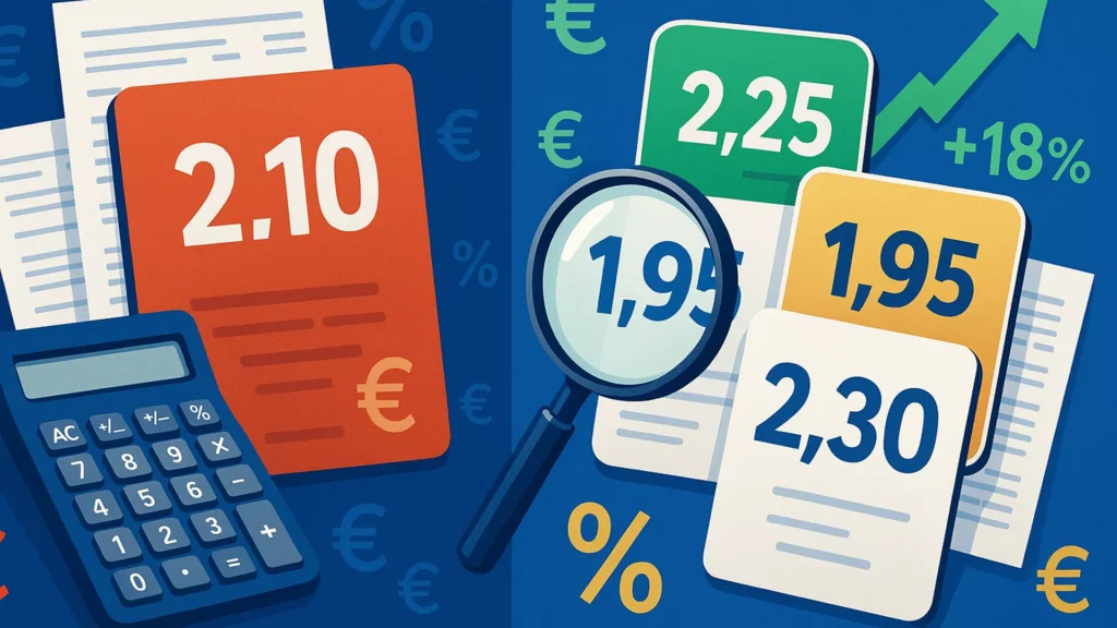 Wettquoten Vergleich 2025: Verschiedene Quoten-Angebote mit Lupe, Rechner und Profit-Steigerung von 18 Prozent