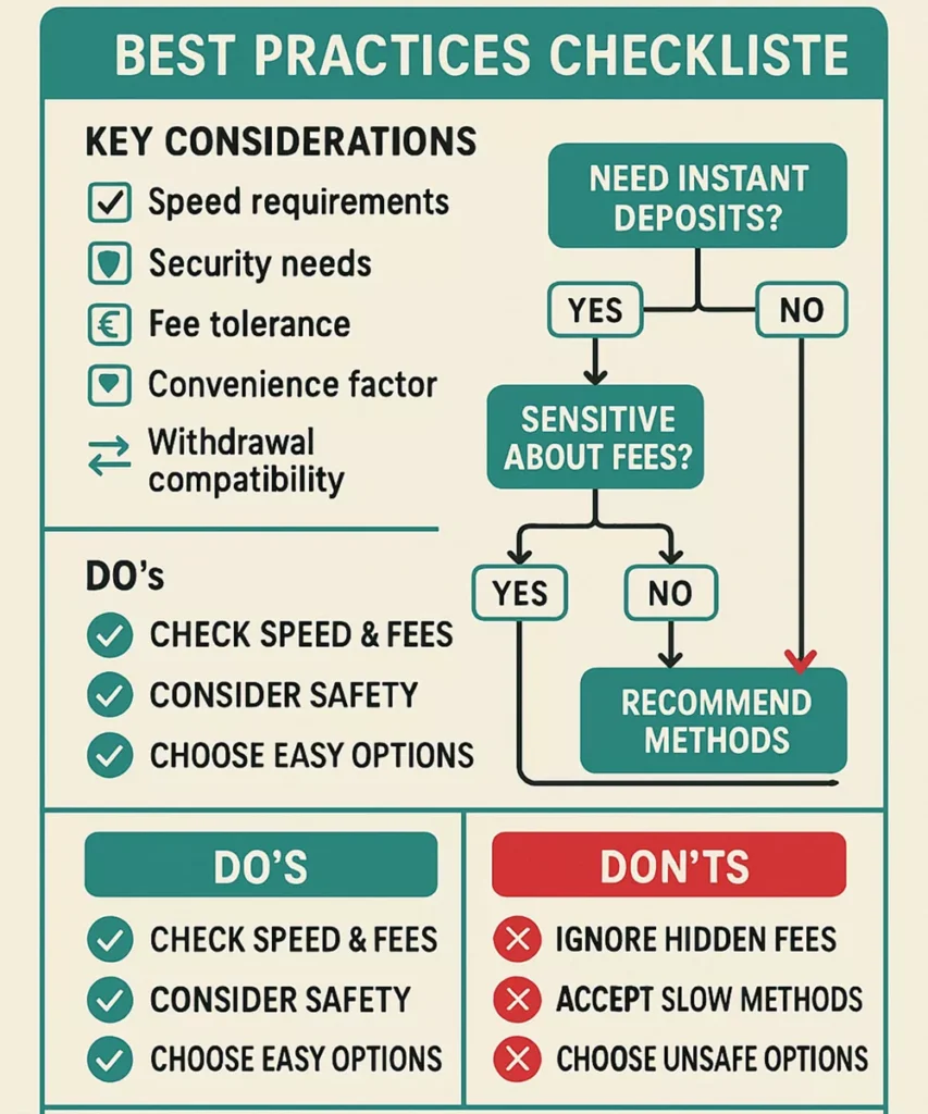 Zahlungsmethoden Auswahl-Checkliste: Praktische Tipps für schnelle, sichere und gebührenfreie Transaktionen