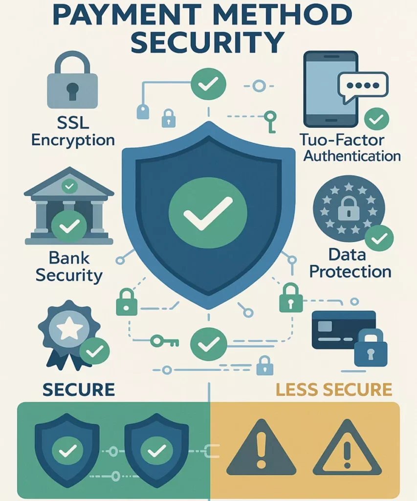Sicherheitsfeatures bei Zahlungsmethoden: SSL-Verschlüsselung, 2FA und Datenschutz-Indikatoren
